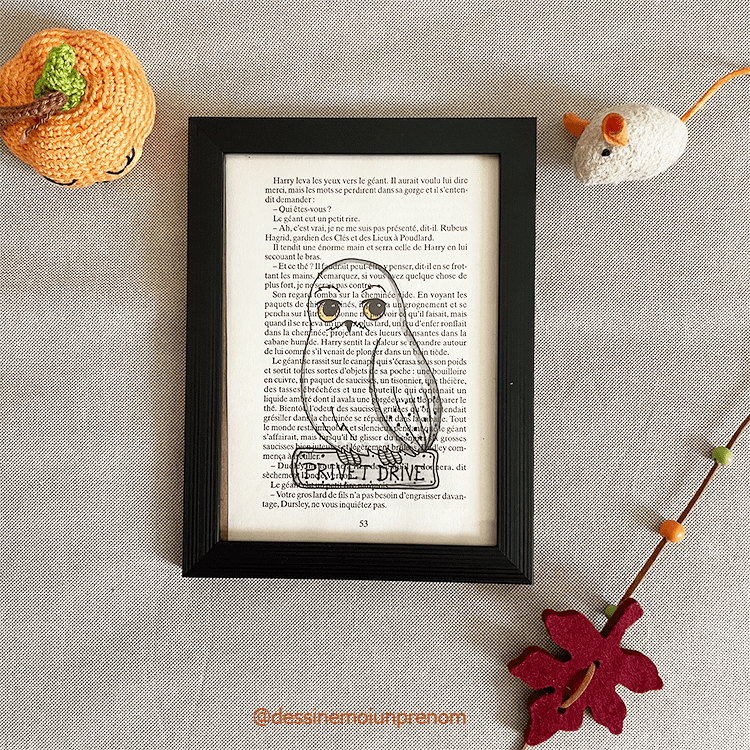 Edwige Dessin original sur roman Dessinemoiunprenom