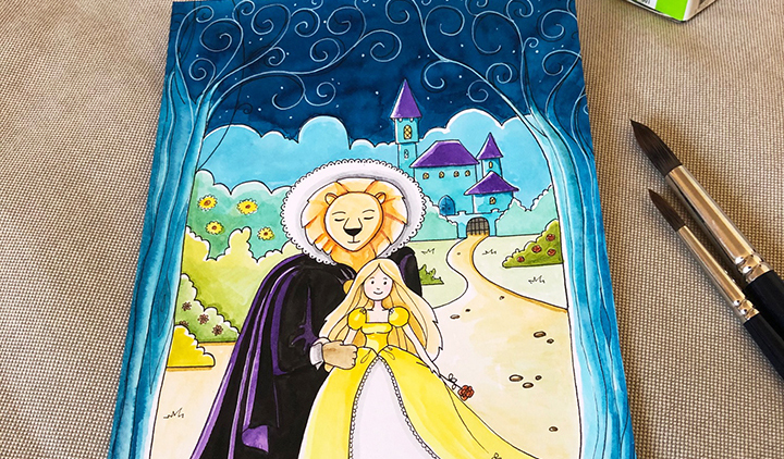 Coloriage La Belle et la Bête