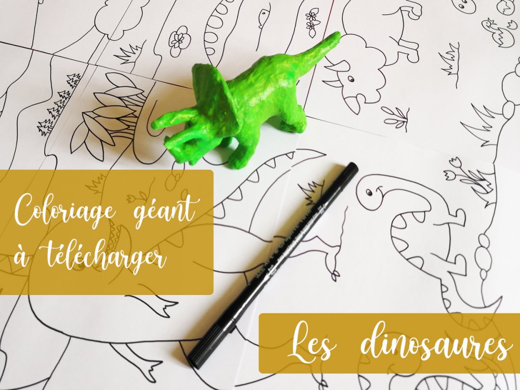 Coloriage géant Les dinosaures