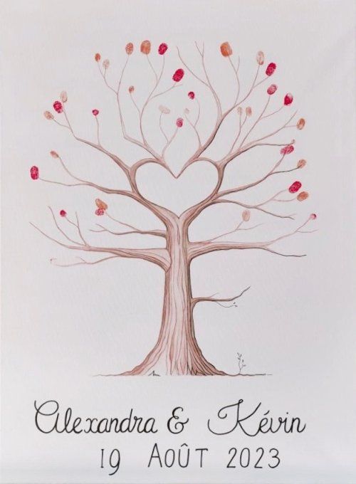 Arbre à empreintes de mariage