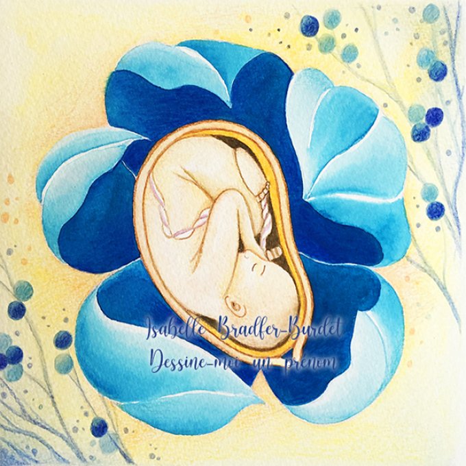 Illustration Ma grossesse en bleu