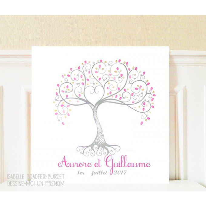 Tableau Arbre A Empreintes Pour Un Mariage Ou Un Bapteme Original