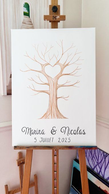 Arbre à empreintes de mariage