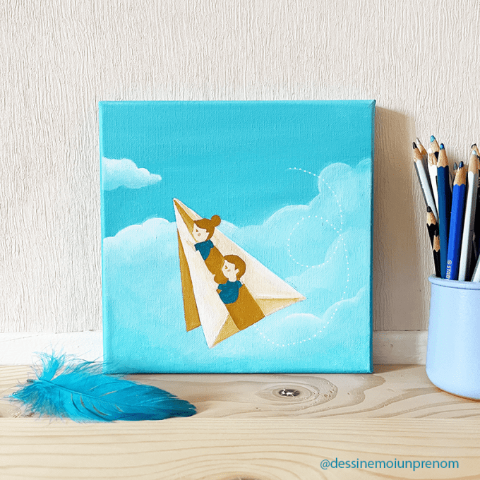 Tableau avion origami
