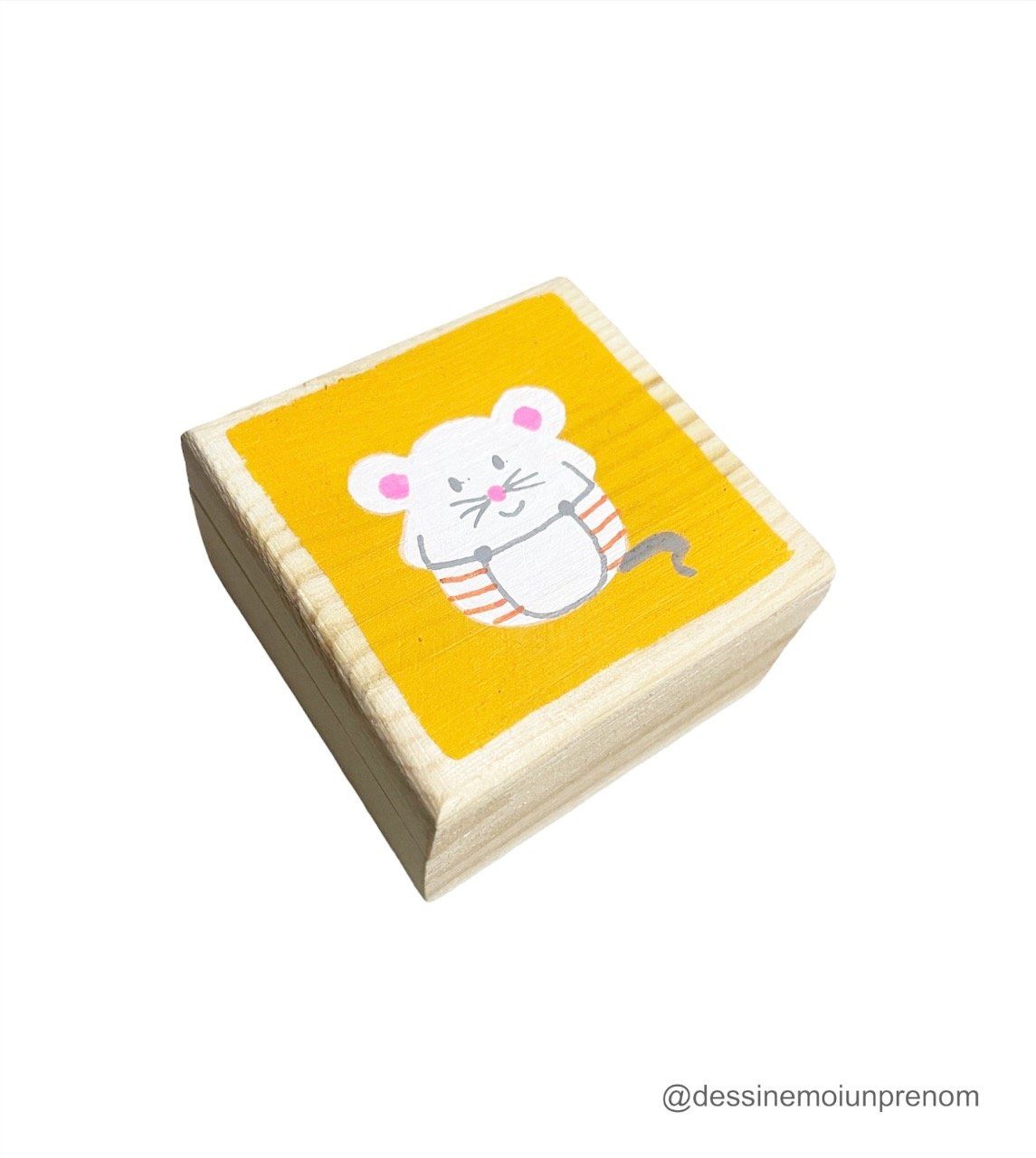 Boîte à dents de lait Petite souris jaune