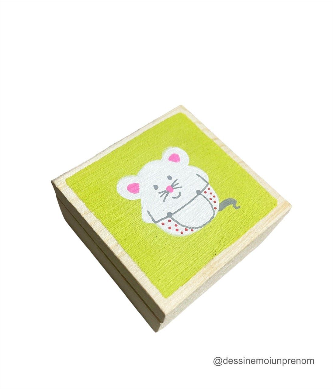 Boîte à dents de lait Petite souris verte
