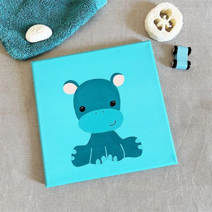 Tableau prénom Hippopotame