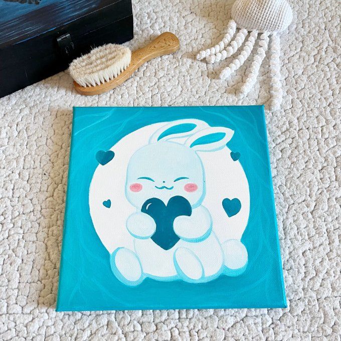 Tableau pour enfant - Lapin câlin