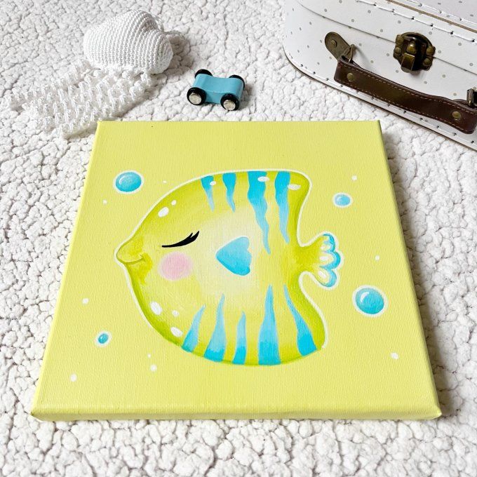 Tableau pour enfant - Poisson tropical