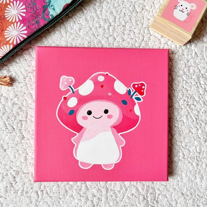 Tableau pour enfant - Champignon mignon
