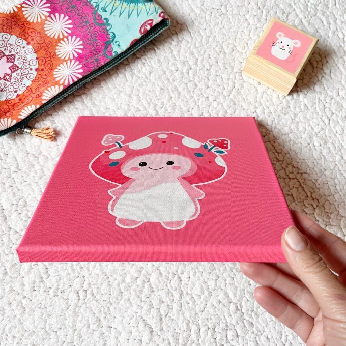 Tableau pour enfant - Champignon mignon
