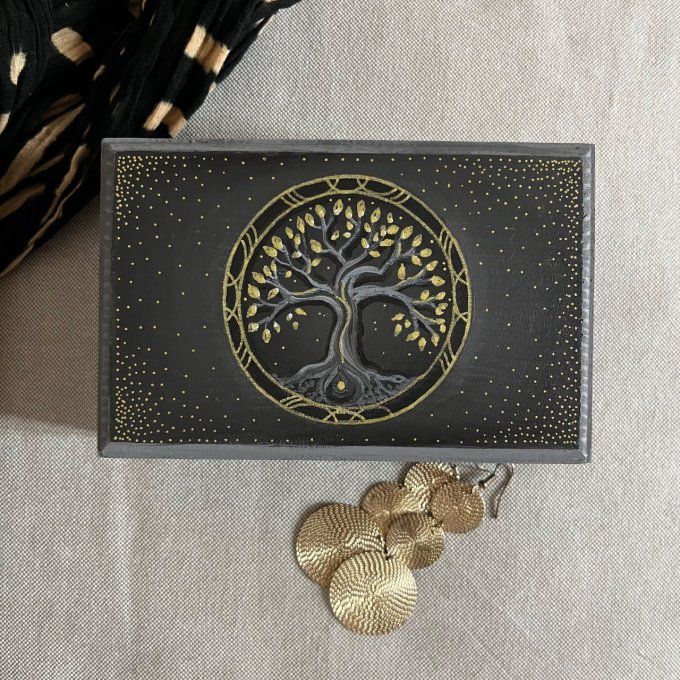 Boite à bijoux Arbre brodé