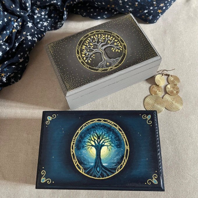 Boite à bijoux Arbre brodé