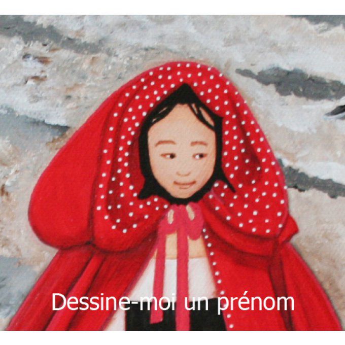 tableau toile peinture le petit chaperon rouge