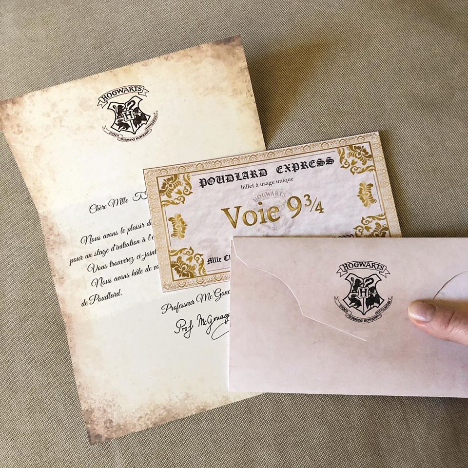 Lettre d'Admission de l'École de Sorcier Harry Personnalisée avec Plume de  Hibou Enveloppe Cadeau d'Anniversaire Cadeau pour Rentrée pour Enfants Ados  - CALLIE