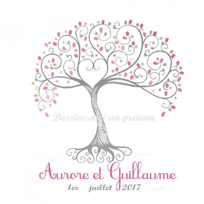 Arbre à empreintes pour baptême