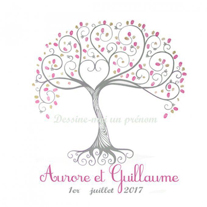 Arbre à empreintes (mariage, baptême)