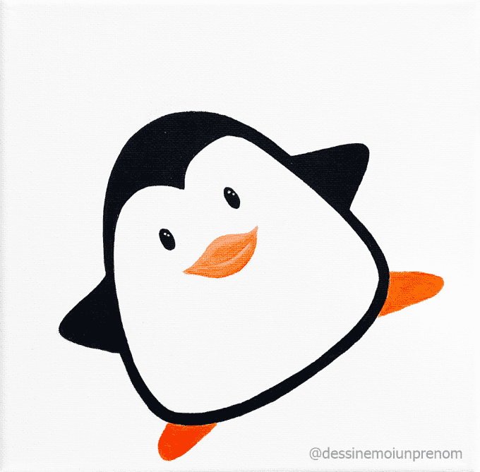 Tableau prénom Pingouin