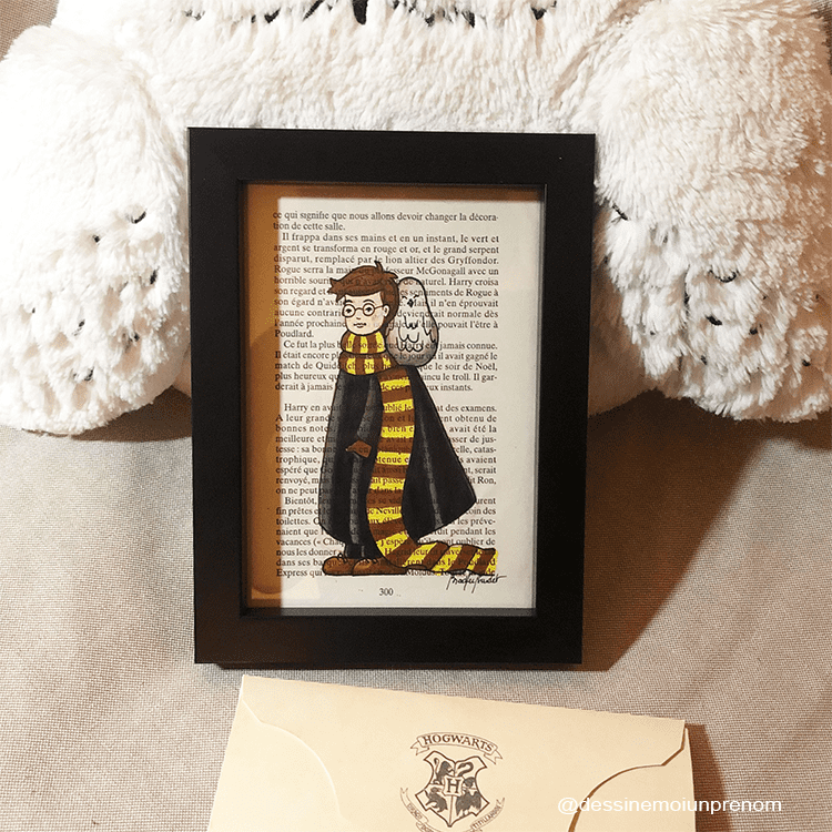 Harry Potter Dessin sur papier imprimé - Dessine-moi-un-prenom