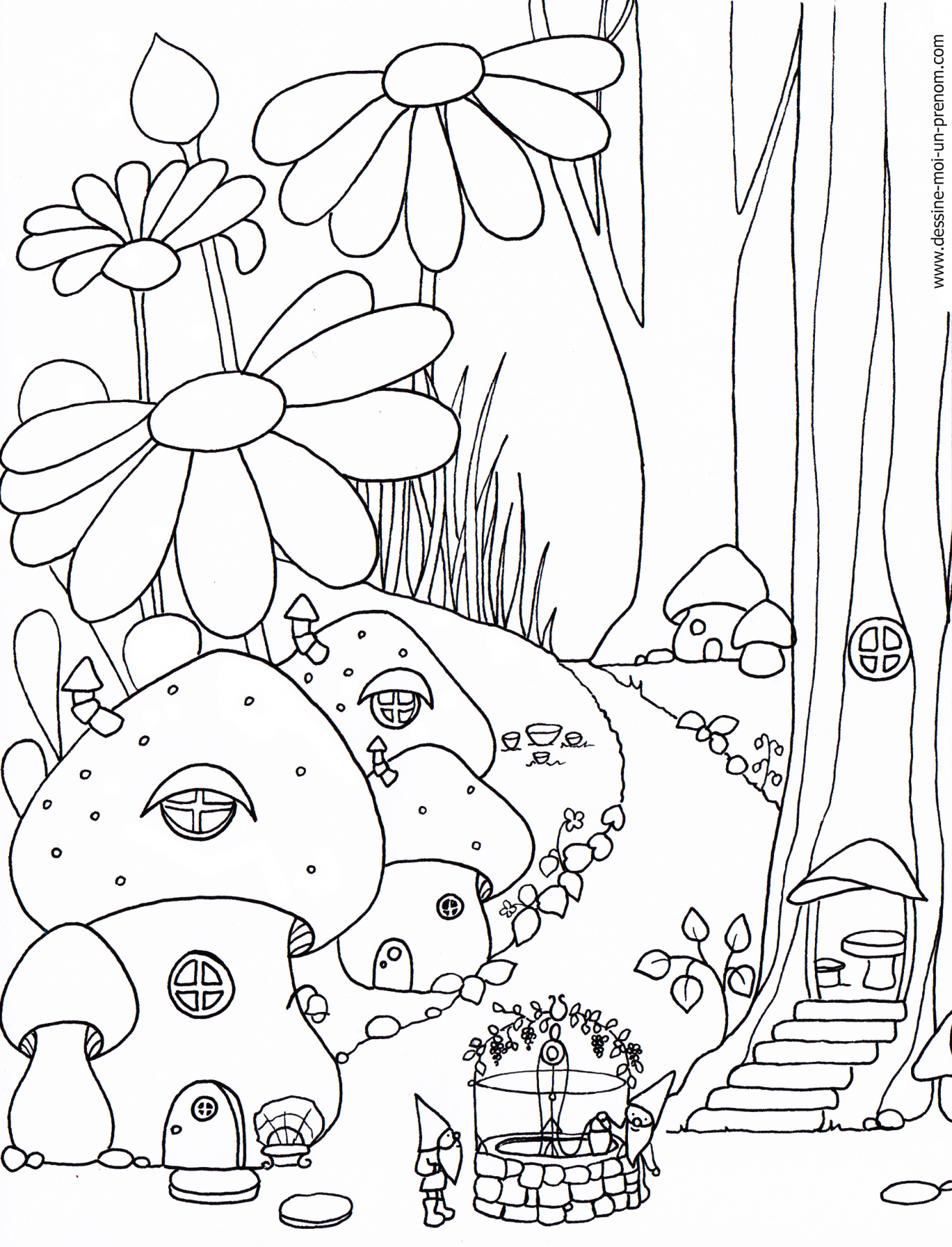 coloriage gratuit les lutins