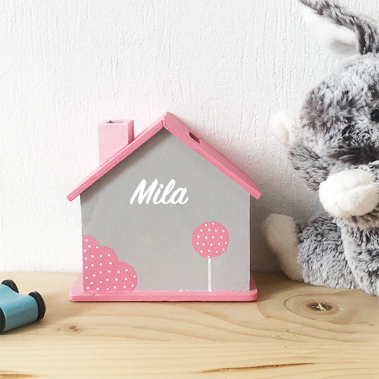 Tirelires en bois kawaii pour enfant