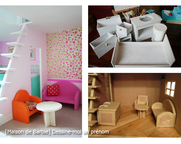 Voici ma maison de barbie en carton - Meuble en carton